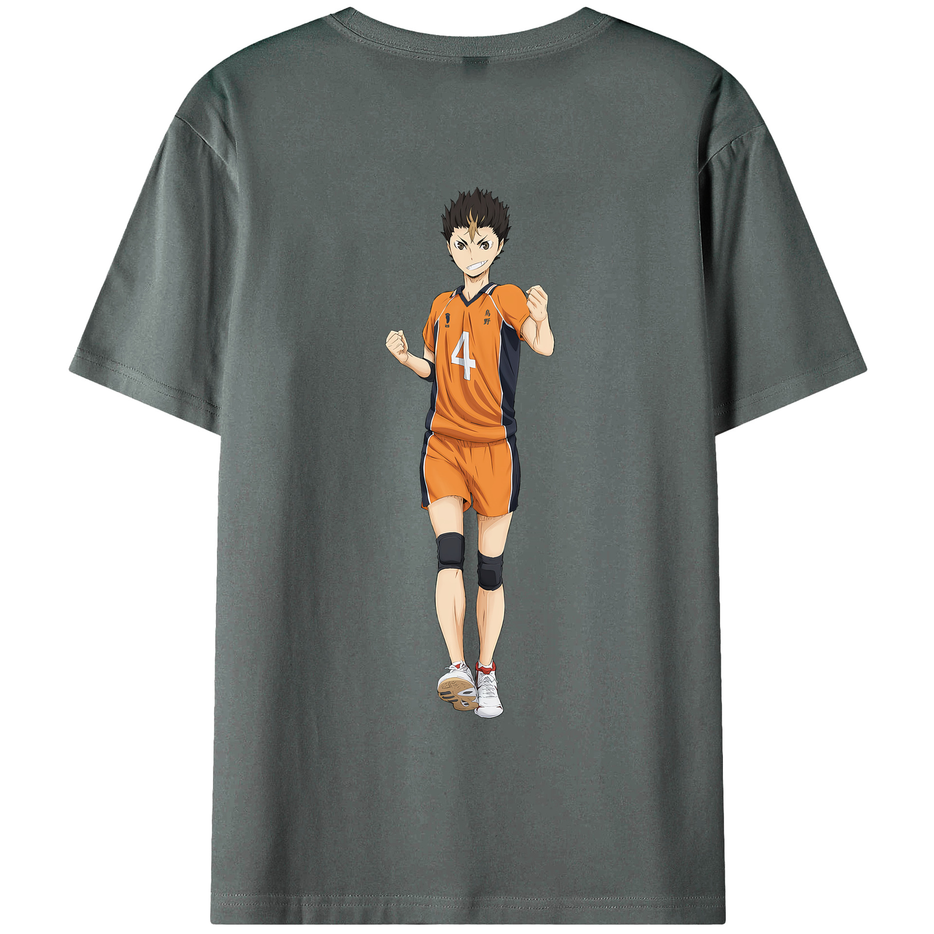 （画像用） ハイキュー!! Haikyu!! 綿100％ メンズ半袖Tシャツ（バックプリント） 通気性